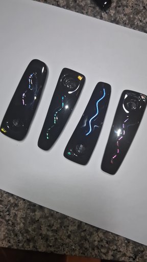 Preview pic of Dichroic Glass Pipe - 4Pcs