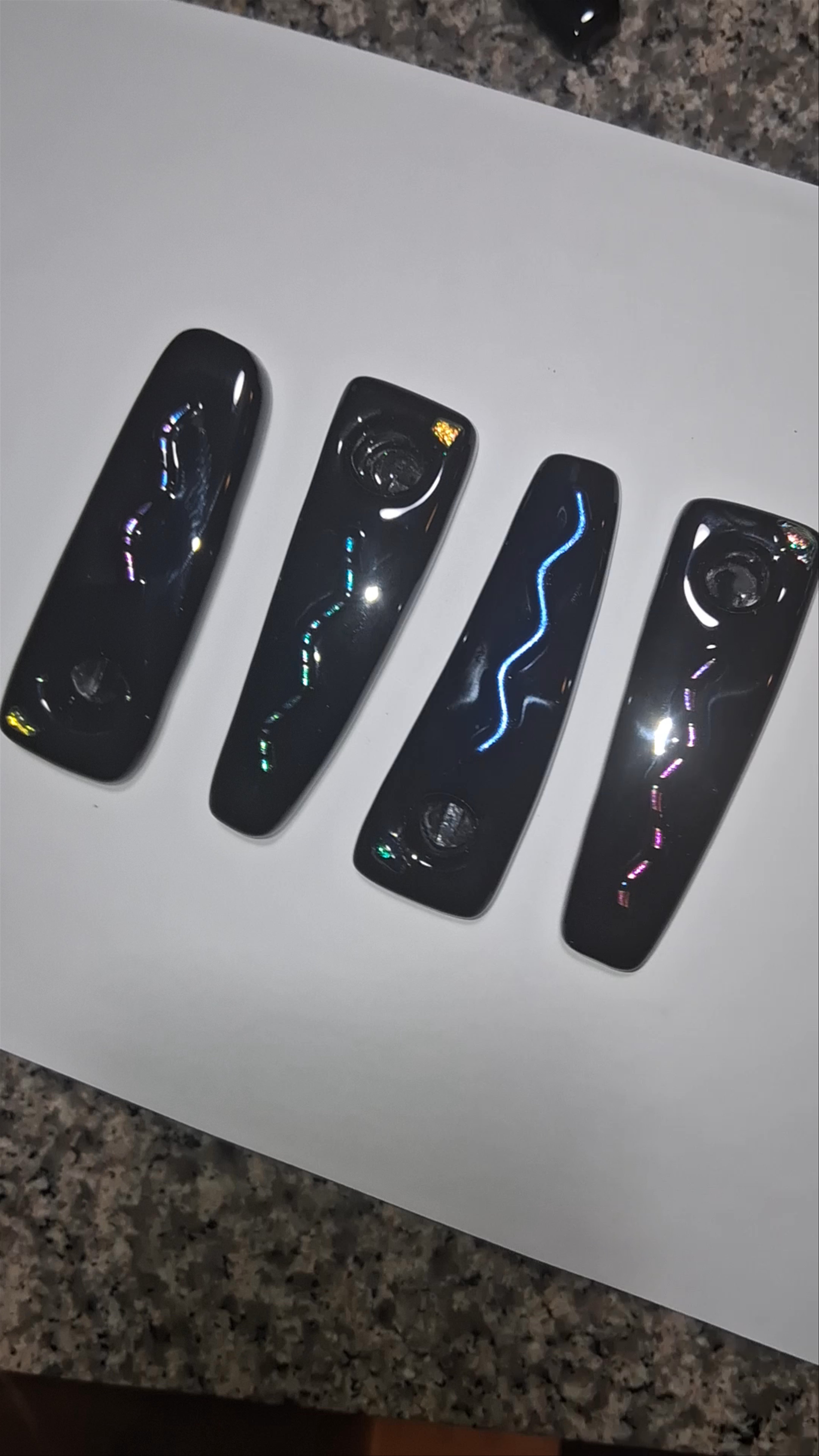 Preview pic of Dichroic Glass Pipe - 4Pcs