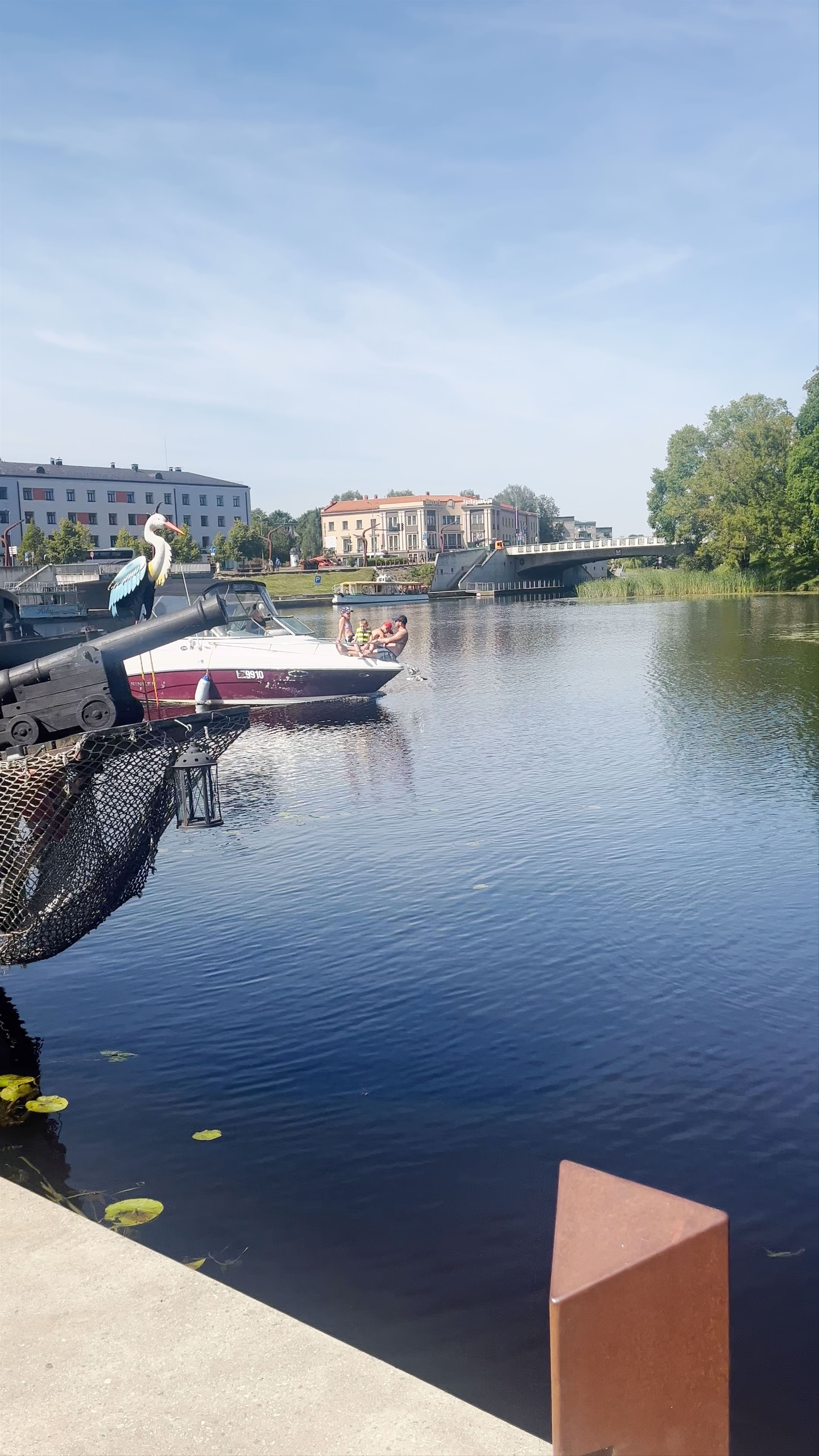 Scenic Summer Day at Mail Islands Ship Pier, Jelgava, Latvia