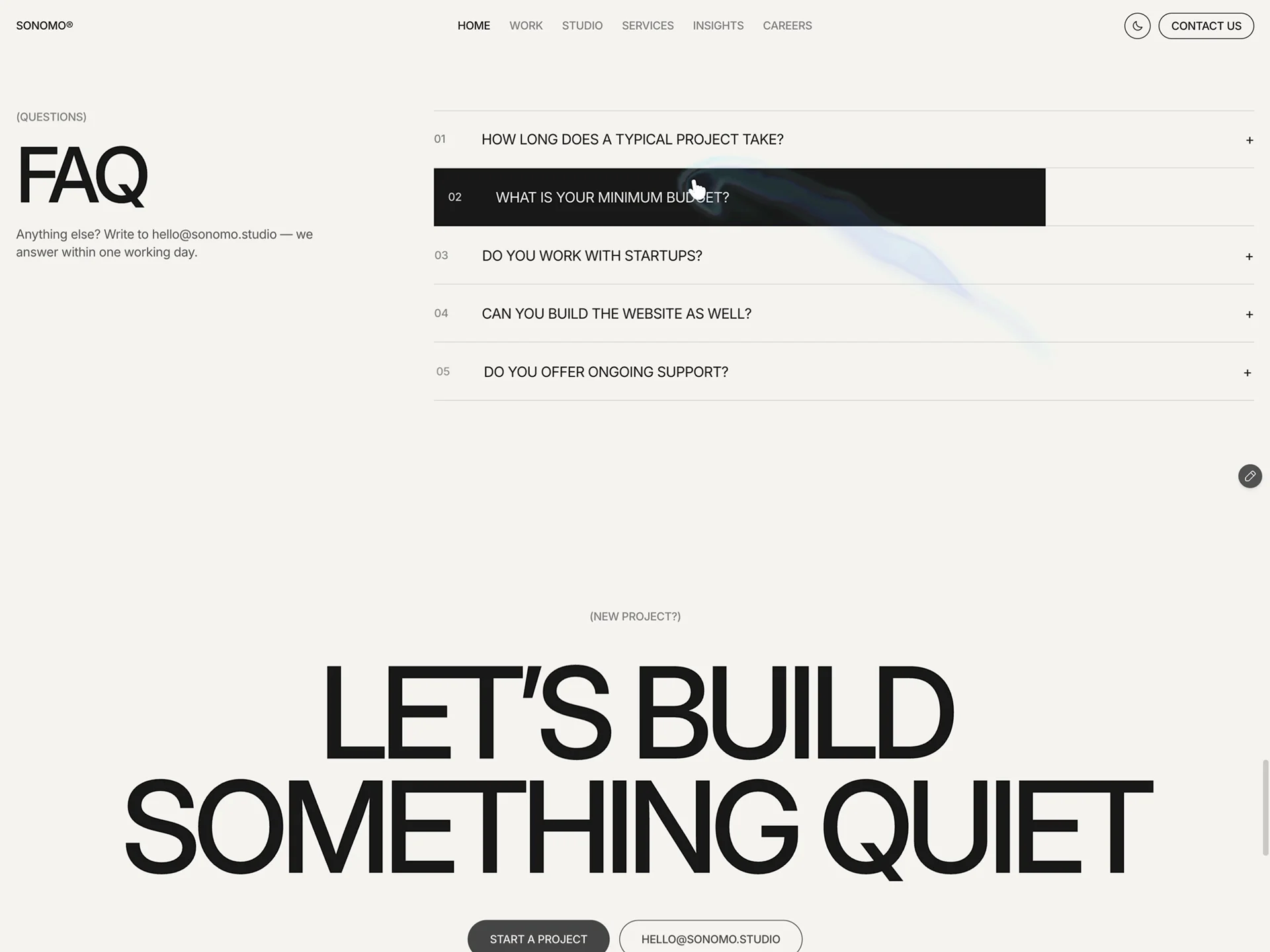 SONOMO — a premium website for creative studios/agencies.This is not a template. SONOMO is sold to one buyer only. Once purchased, it's removed from sale for good — no one else will ever have the same site.Preview WebsiteView on Marketplace