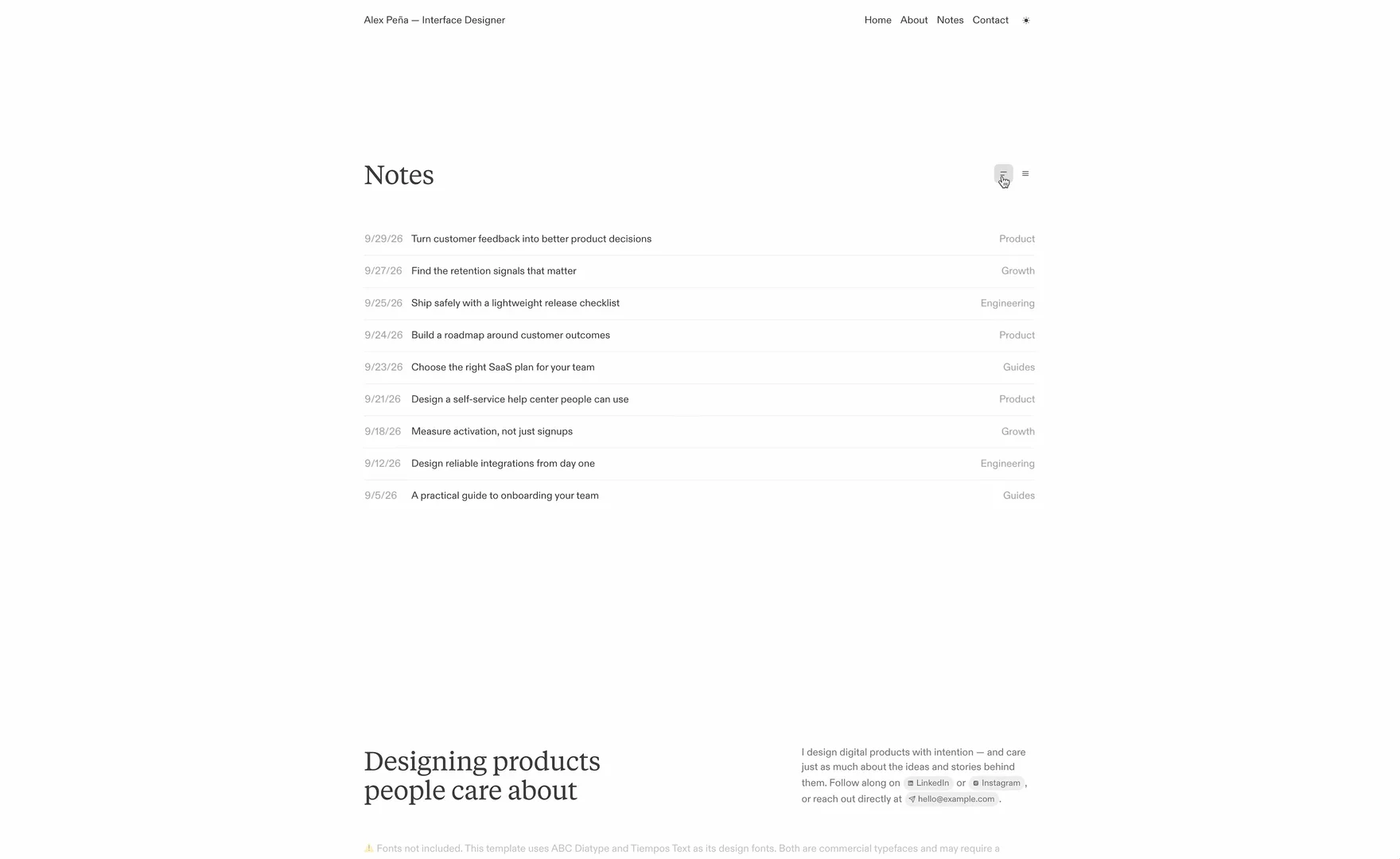 Notes