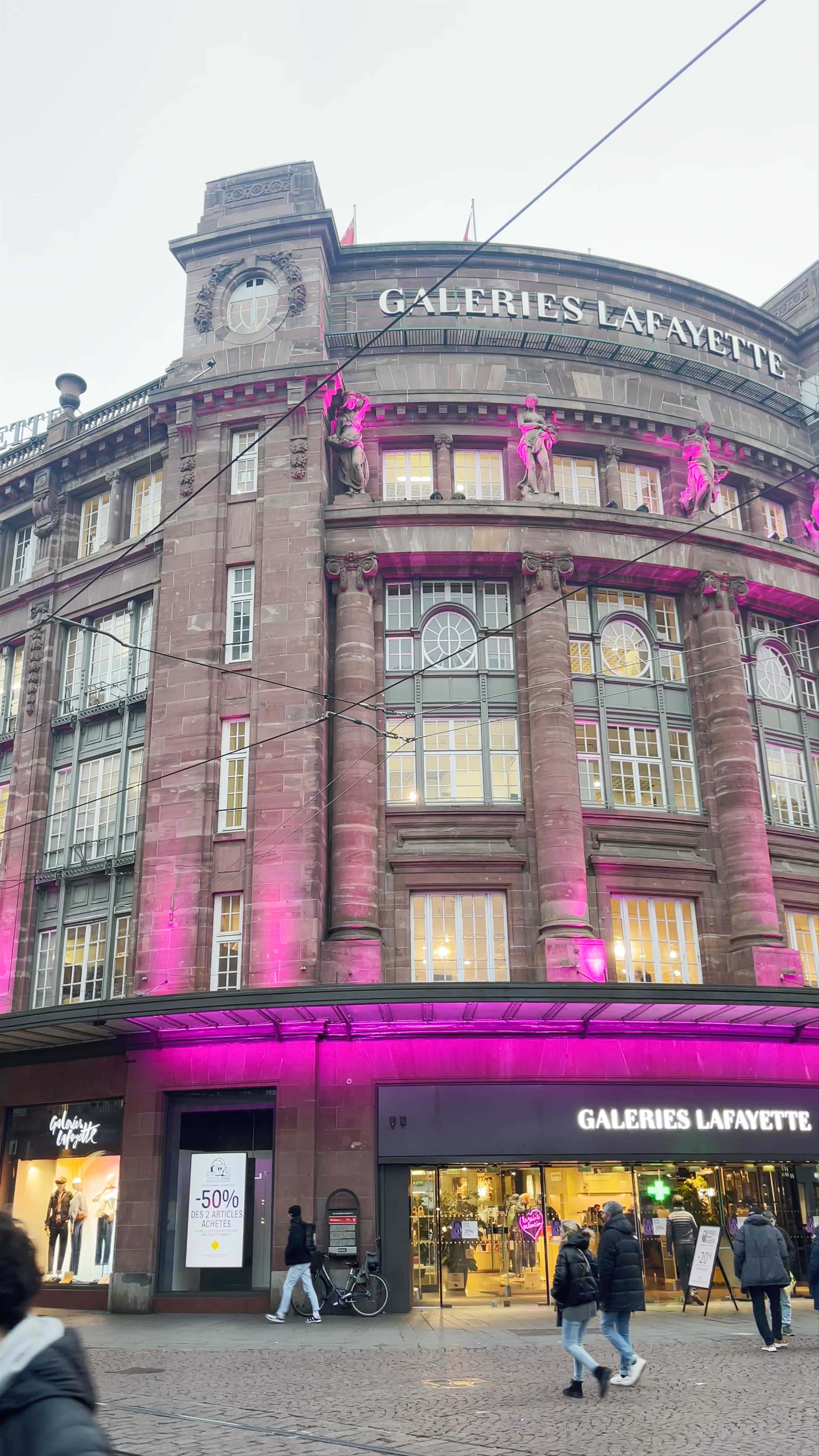 Evening Ambiance at Galeries Lafayette Strasbourg