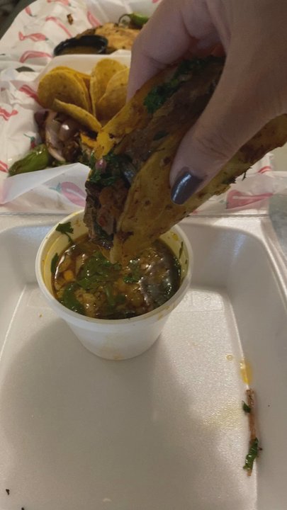 Tacos Brambila - Beef birria tacos with consommé, so yummy! - Food Trucks Near Me