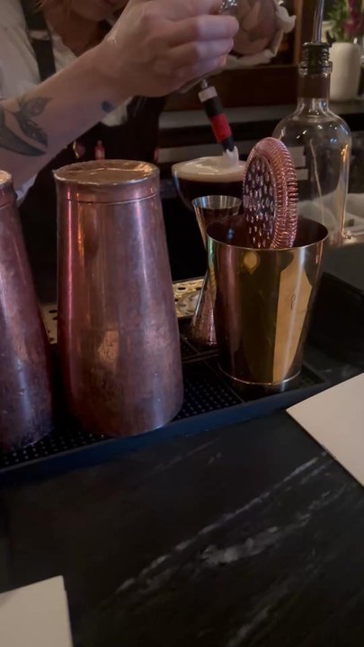 Slim Charmer - Dr pepper foam on the Kola martini - Wine Tasting Room Near Me - St. Petersburg, Florida