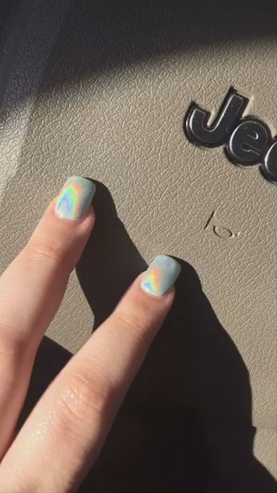 Creative Nails - These are the holographic nails in action - Nail Salons Near Me - Denham Springs, Louisiana