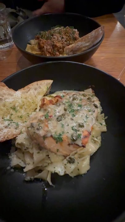 Adamo's - Salmon Picatta with capers - New American Near Me - Sacramento, California