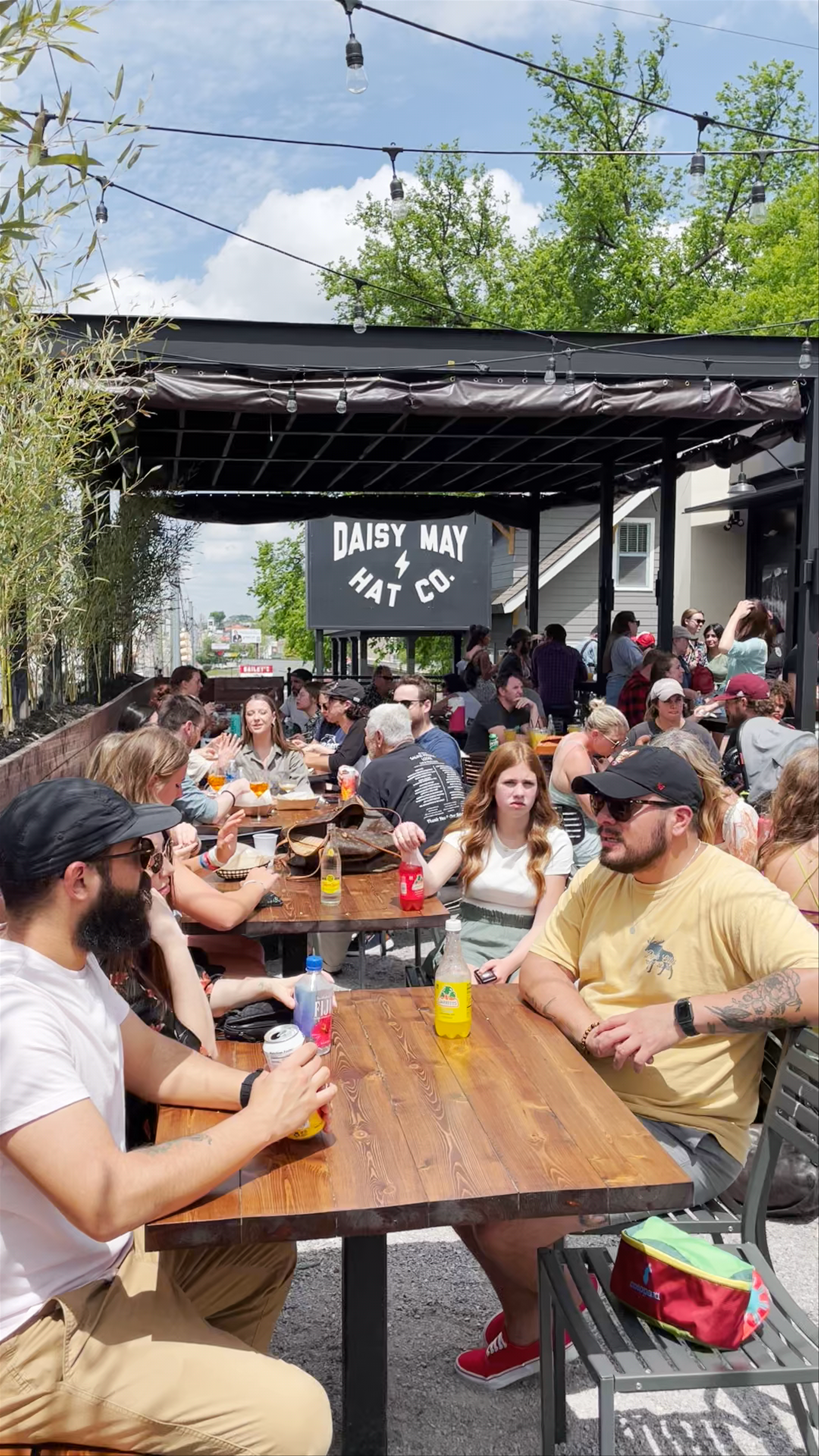 Vibrant Outdoor Dining and Social Scene at The Wash, Nashville