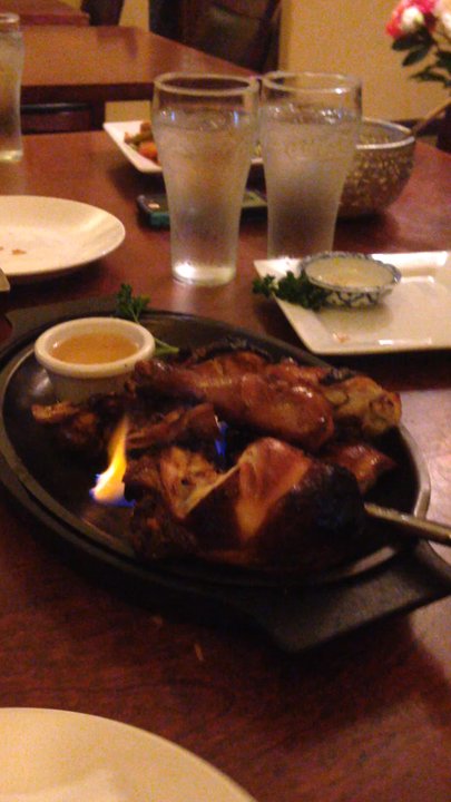 Pongsri's Thai Restaurant - Flaming BBQ chicken - Thai Near Me - Grants Pass, Oregon