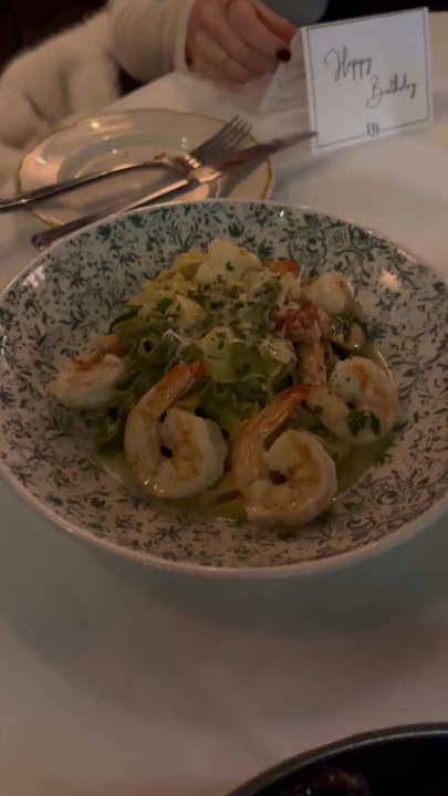 The Bank Bar - Tagliatelle agli shrimp with rosemary parm potatoes - Italian Near Me - Atlanta, Georgia