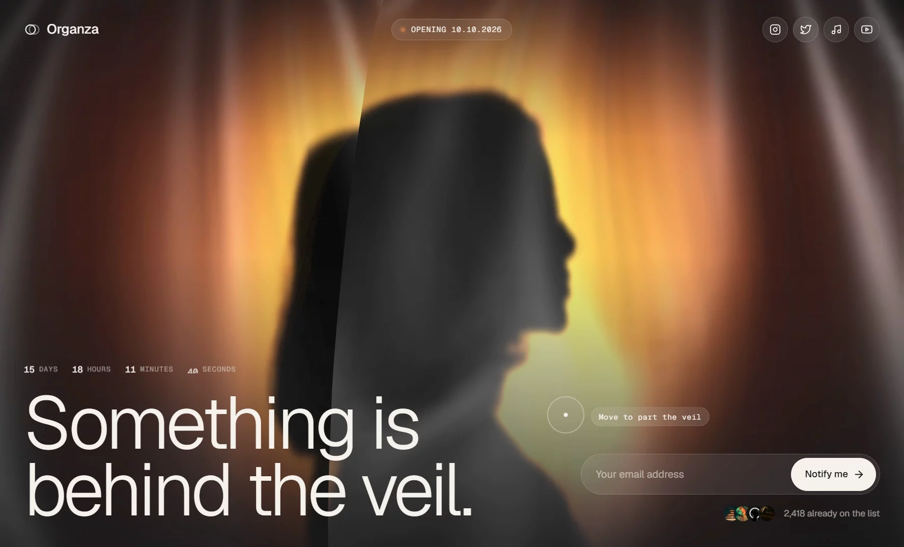 Organza is liveMost coming-soon pages are an email box on a gradient. For Organza I wanted the sign-up to be the reveal.It's one page, you can set it up in minutes, and it works for any launch: product drops, apps, studios, events and creators.Would love to hear how the silk feels to you 🙂https://organza.framer.website/
