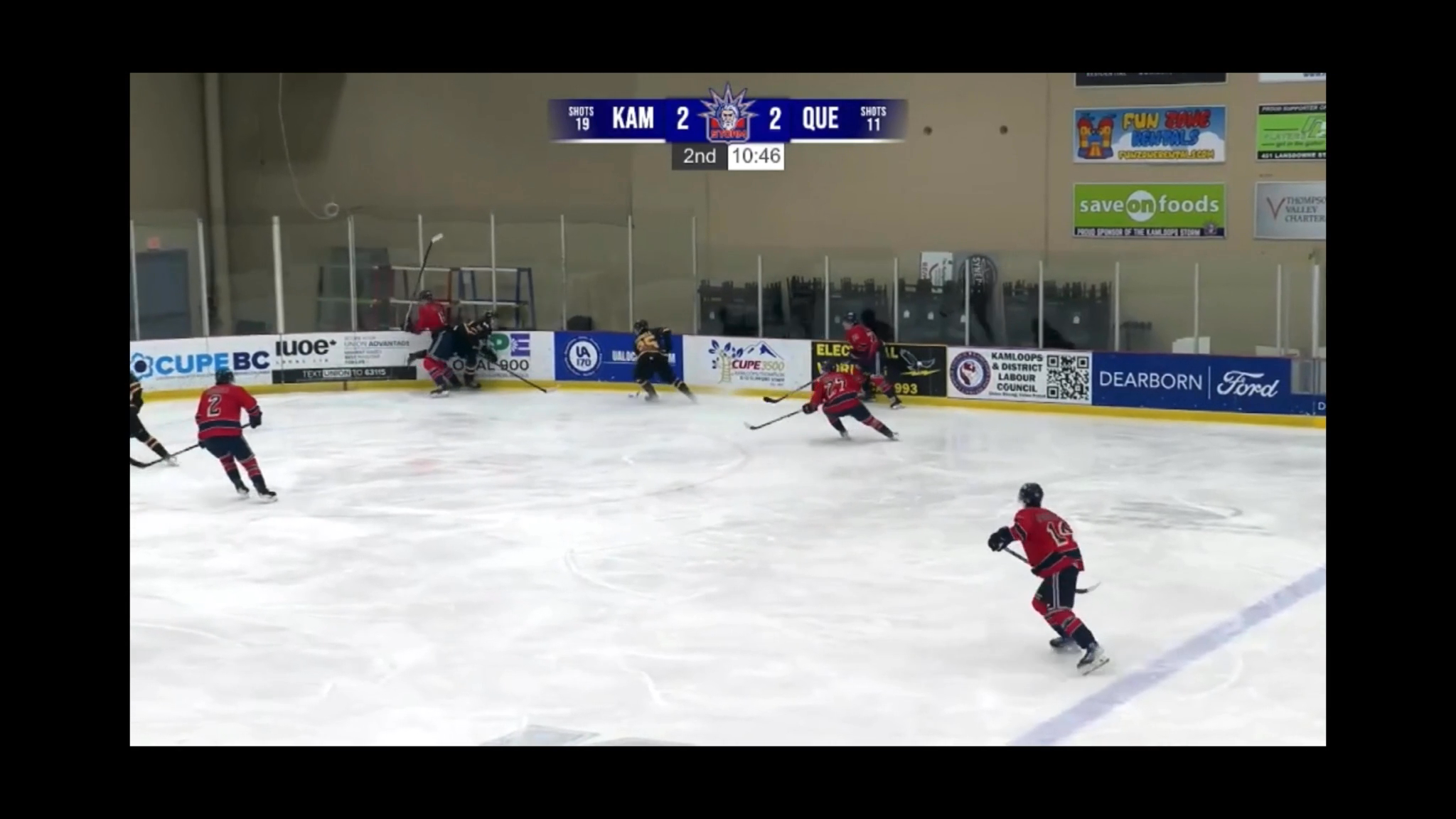 Ian George - Backchecks and joins rush for goal