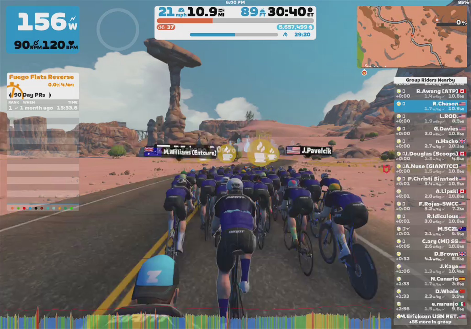 Zwift - Group Ride: Giant Tuesday Ride Series (D) on Tempus Fugit in Watopia