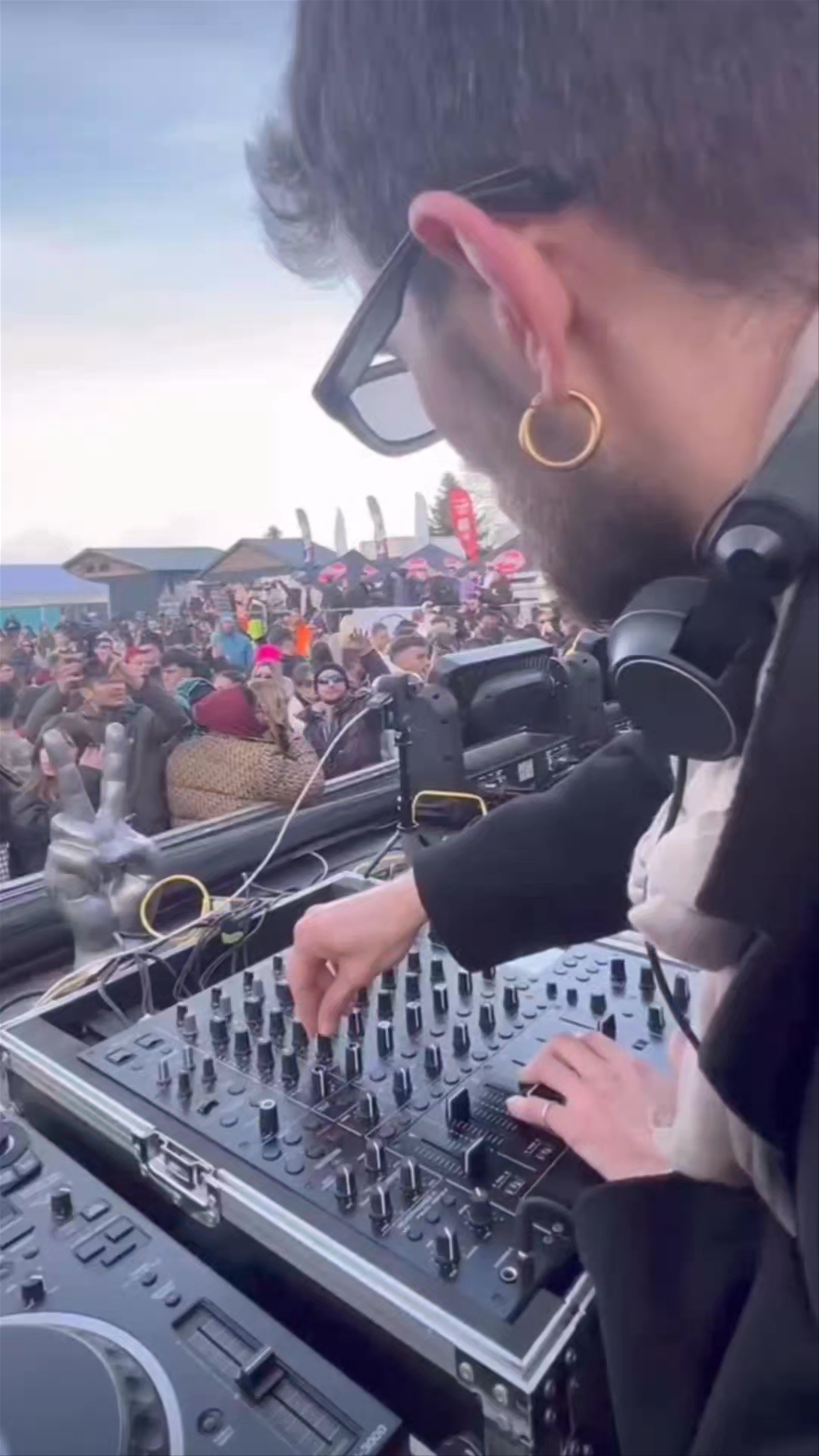 Live DJ Set at Winter Festival in Naousa, Greece