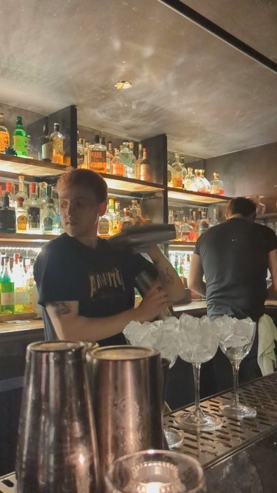 Sidebar - Bartender chilling drinks - Cocktail Bars Near Me - Grand Rapids, Michigan