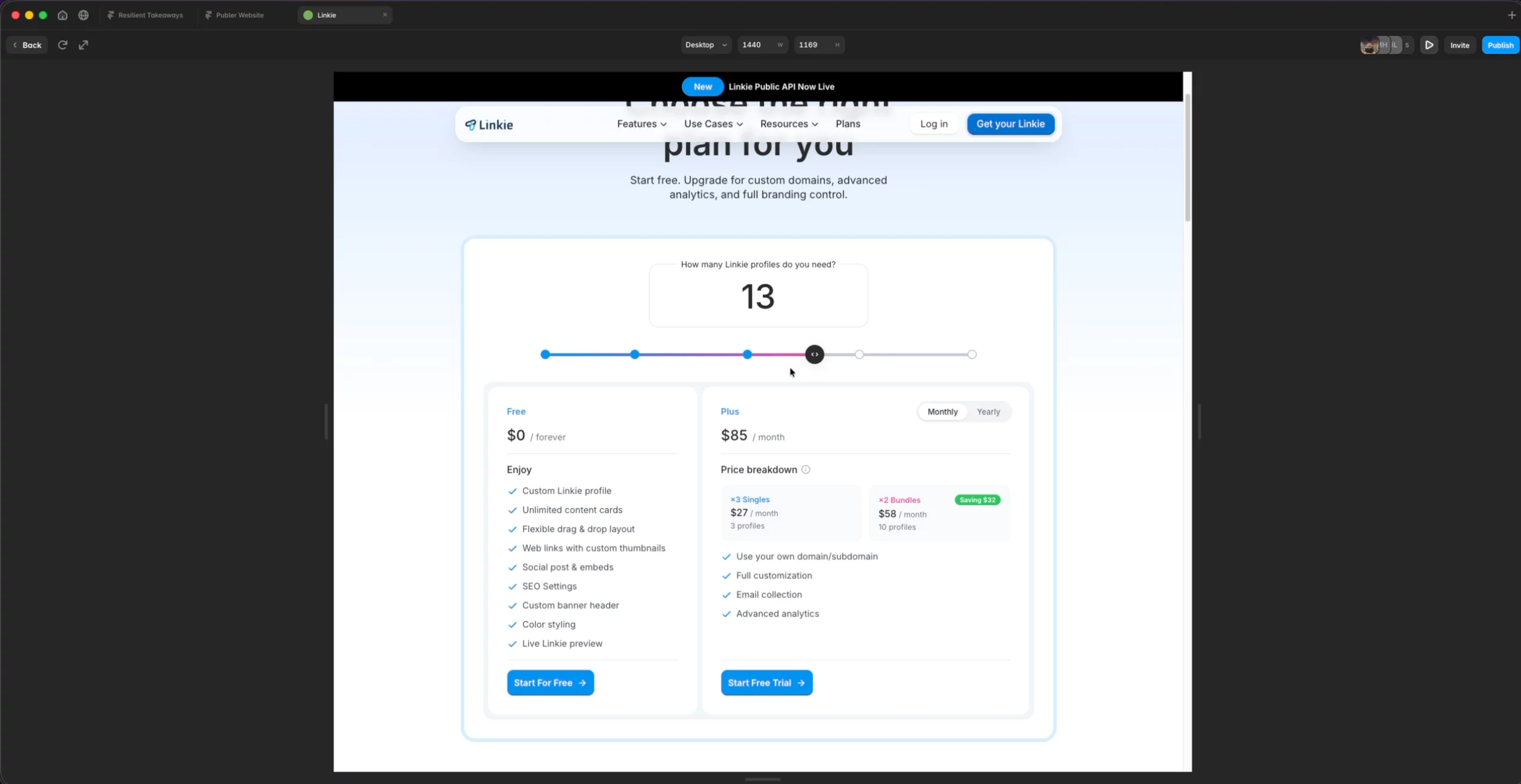 Built this pricing slider component with AI.Slide to pick profiles, it auto-calculatesFull property controls in Framer.