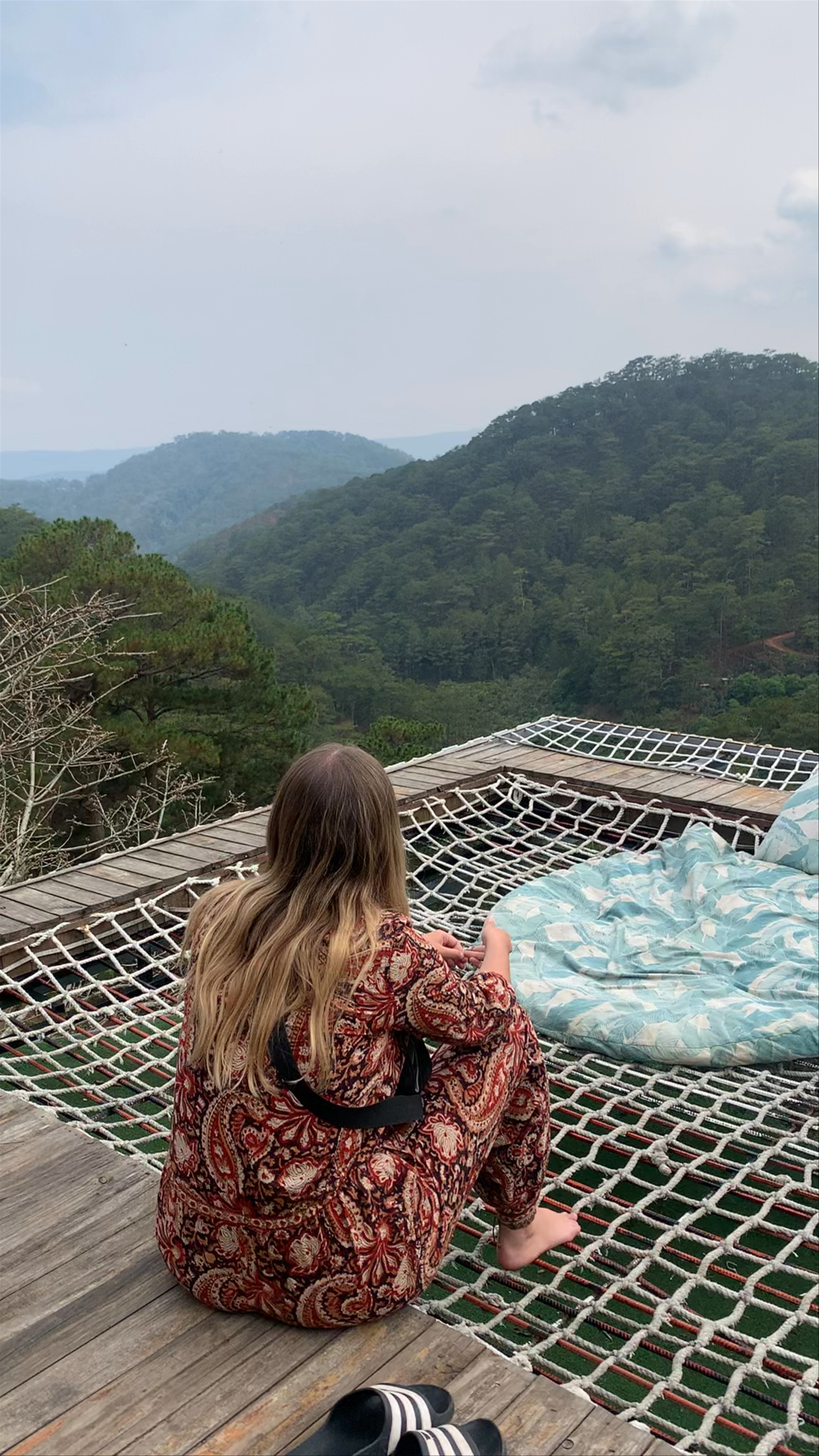 Peaceful Mountain Views from Horizon Coffee in Da Lat, Vietnam