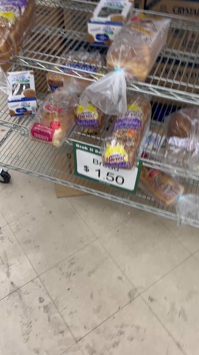 Dollar Tree - Messy dirty shelfs for bread floors filthy - Discount Store Near Me - Riverside, California