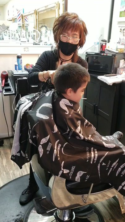 Eastern Ave Barbers - Avery getting haircut by Carol! - Barbers Near Me - Henderson, Nevada