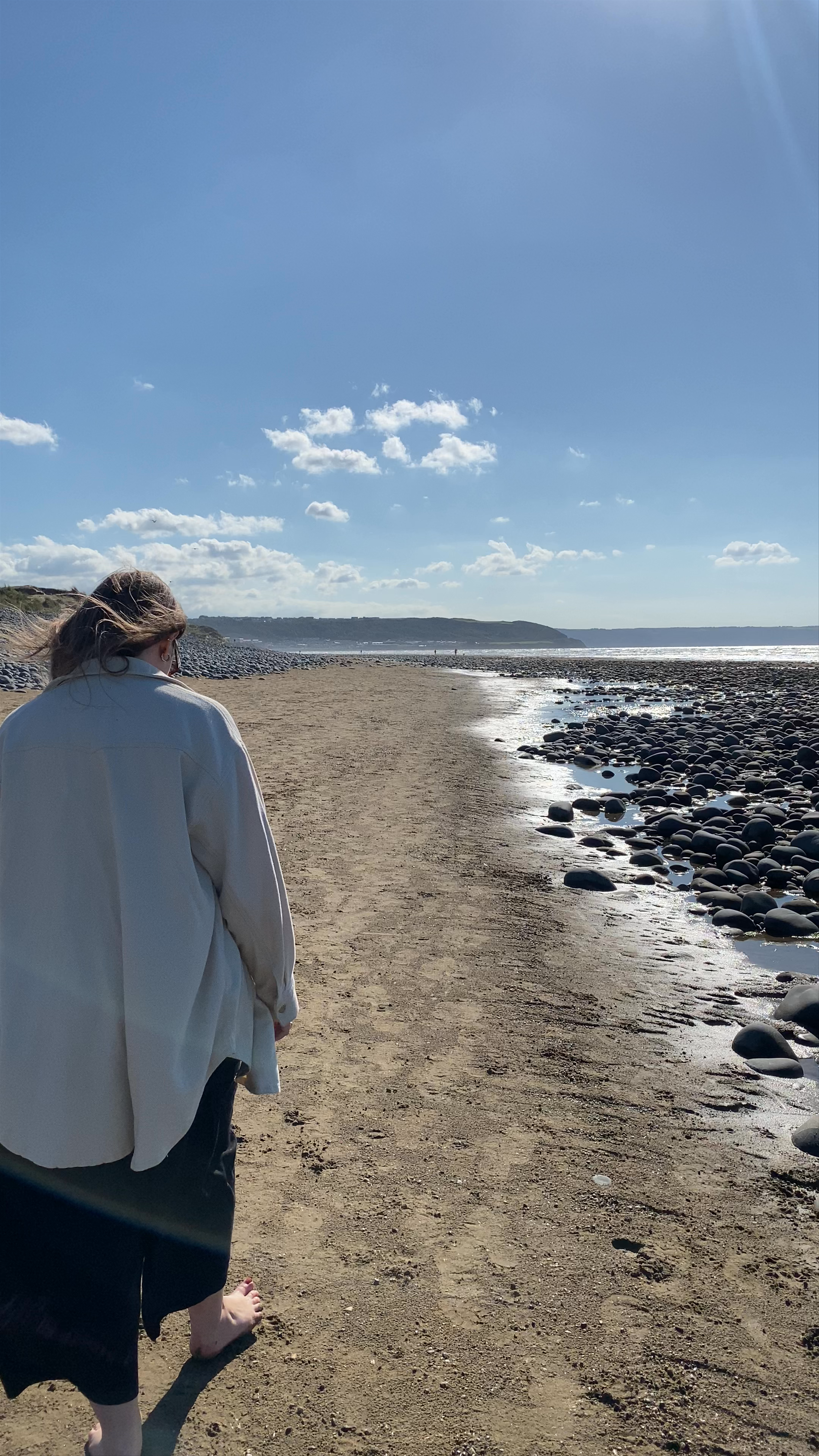 Peaceful Stroll at Westward Ho! Beach, United Kingdom