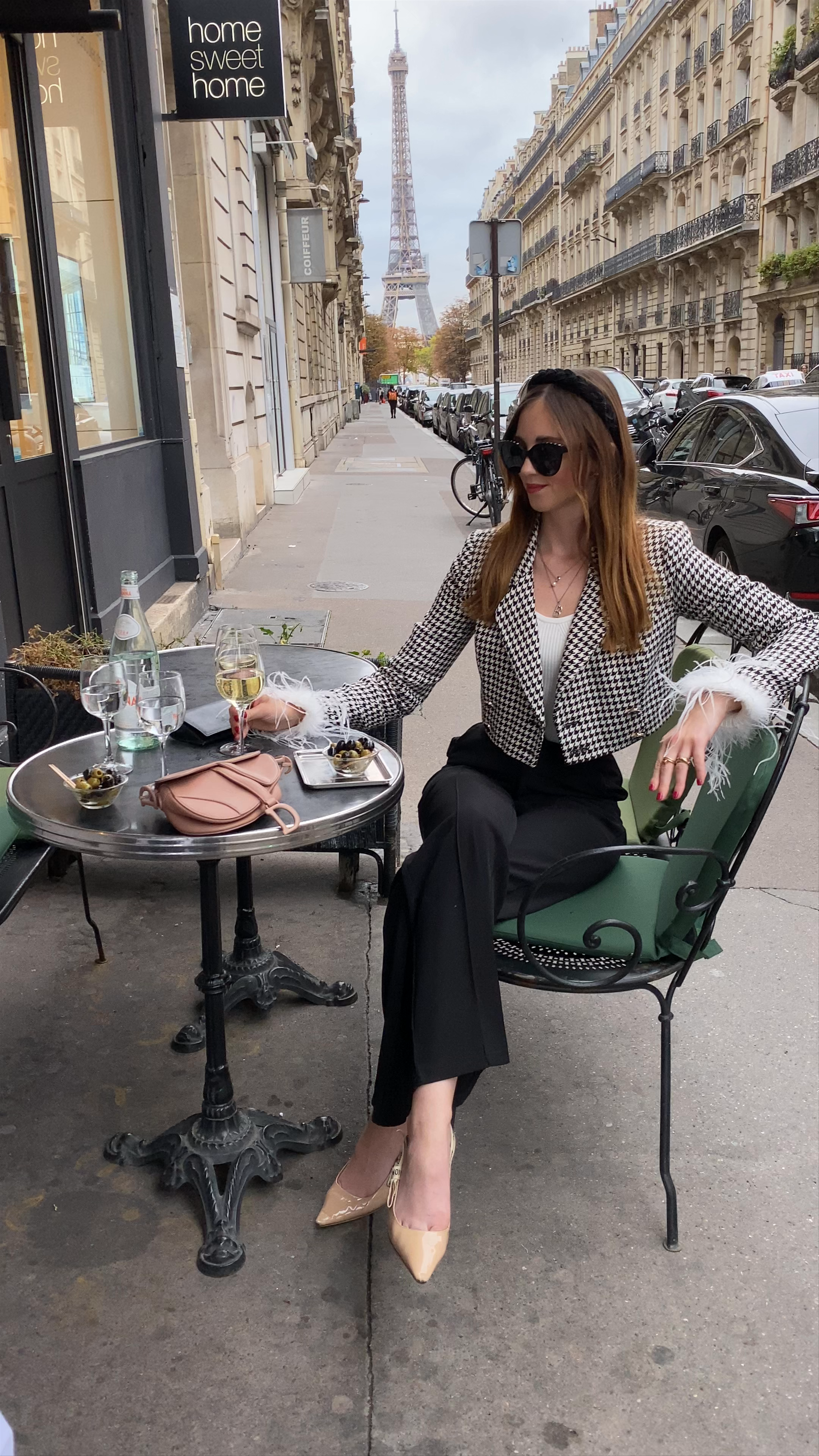 Chic Parisian Afternoon at Di Vino Overlooking the Eiffel Tower