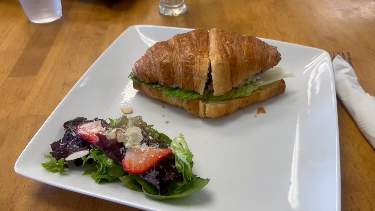 Classics Cafe & Flower Shop - Chicken Salad Sandwich on the Flakiest Croissant - Florists Near Me - Cypress, California