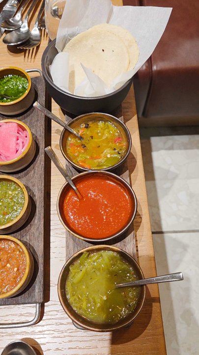 Char - Chile Flight, Steak Condiments, Prime Ribeye Bone-In, Salts & Pepper, and Calabacitas  10-07-2025 - New Mexican Cuisine Near Me - Albuquerque, New Mexico