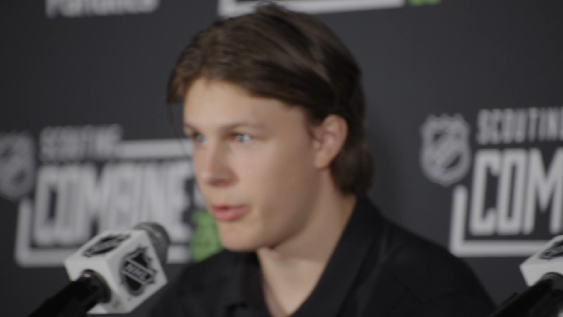 Ivar Stenberg & Alberts Smits Address Reporters at the 2026 NHL Scouting Combine · Jun. 5, 2026
