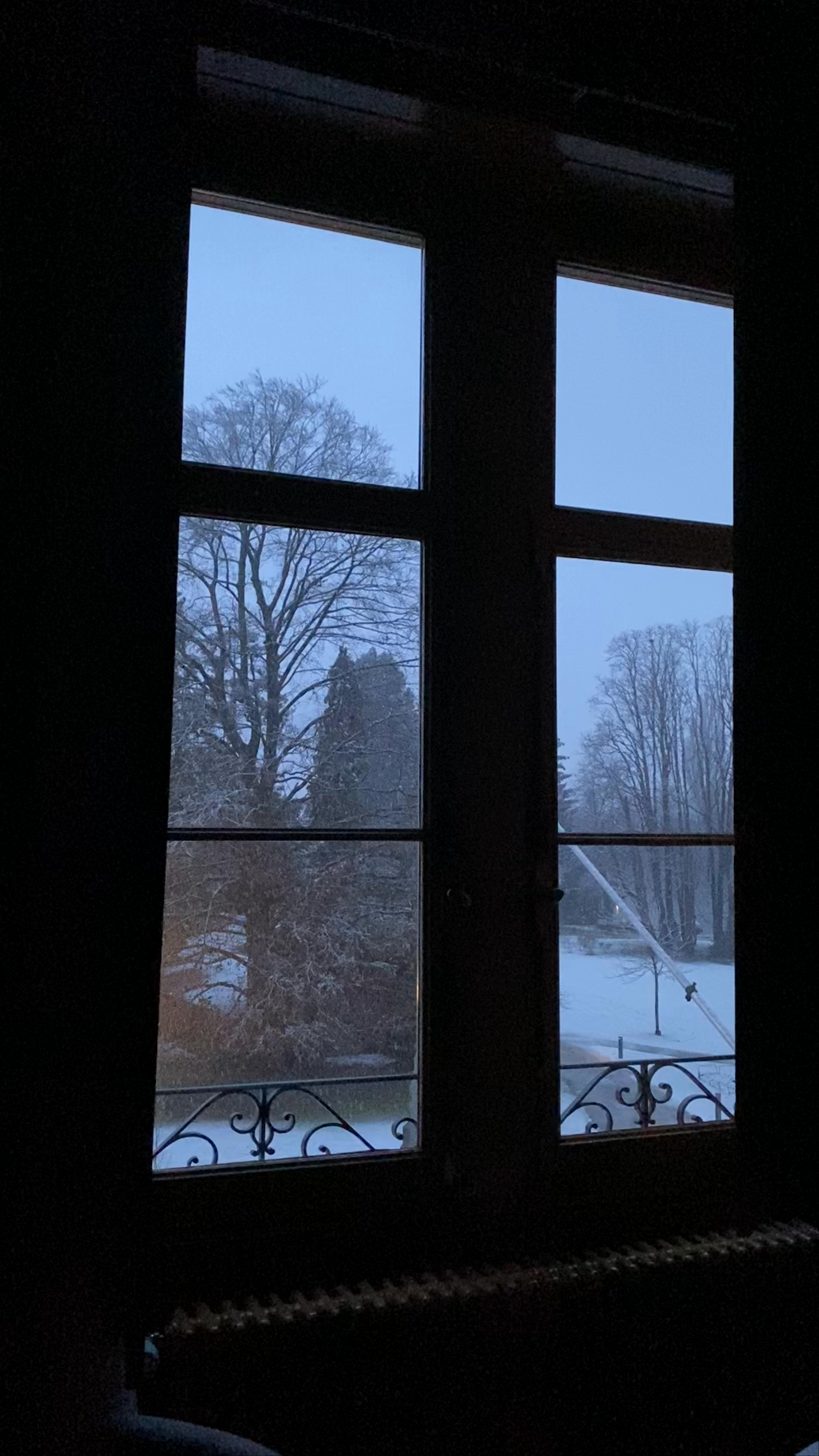 Winter Dawn Views from Schloss Schadau, Thun, Switzerland