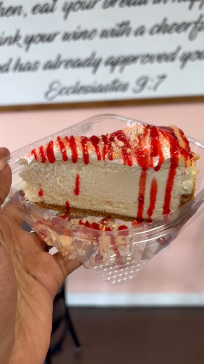 Uncle Cheesecake - Strawberry cheesecake slice - Bakeries Near Me - High Point, North Carolina