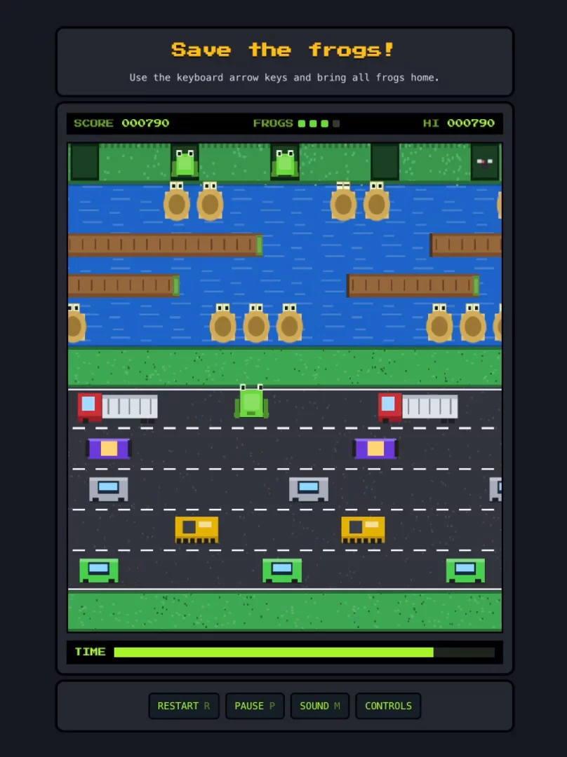 Felt a bit nostalgic today, so I recreated the old-school frog game in @Framer that I used to play in the '90s on my first PC. Give it a try and let me know your highest score! 🐸https://savethefrogs.framer.ai/