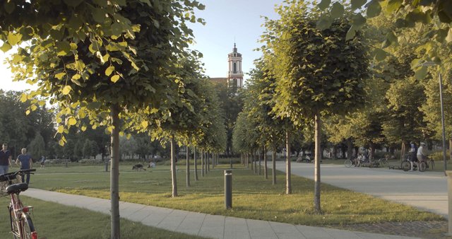 Lukiškės Square Park in Vilnius 