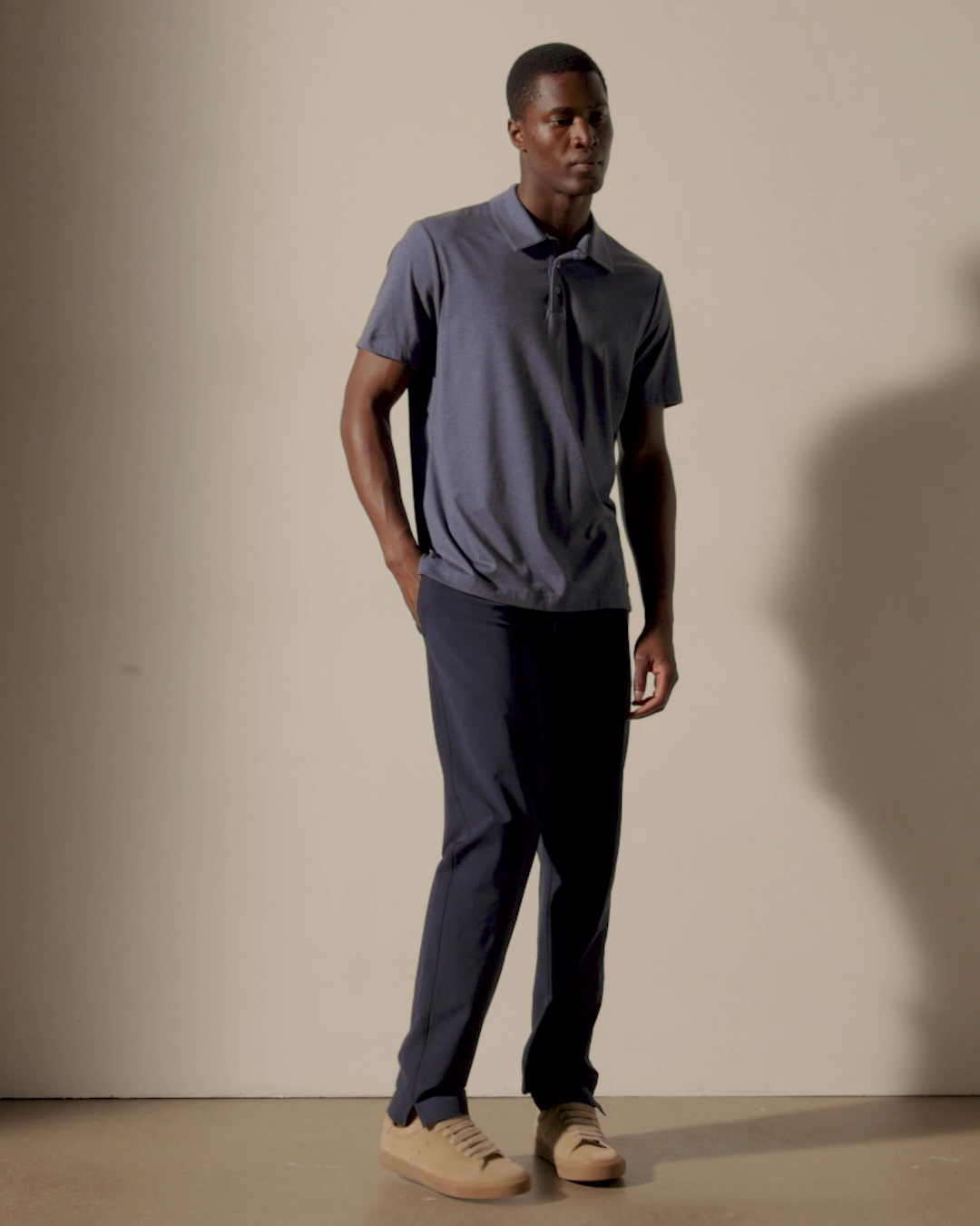 Performance Supima Pique Short Sleeve Polo - Mid Blue | James