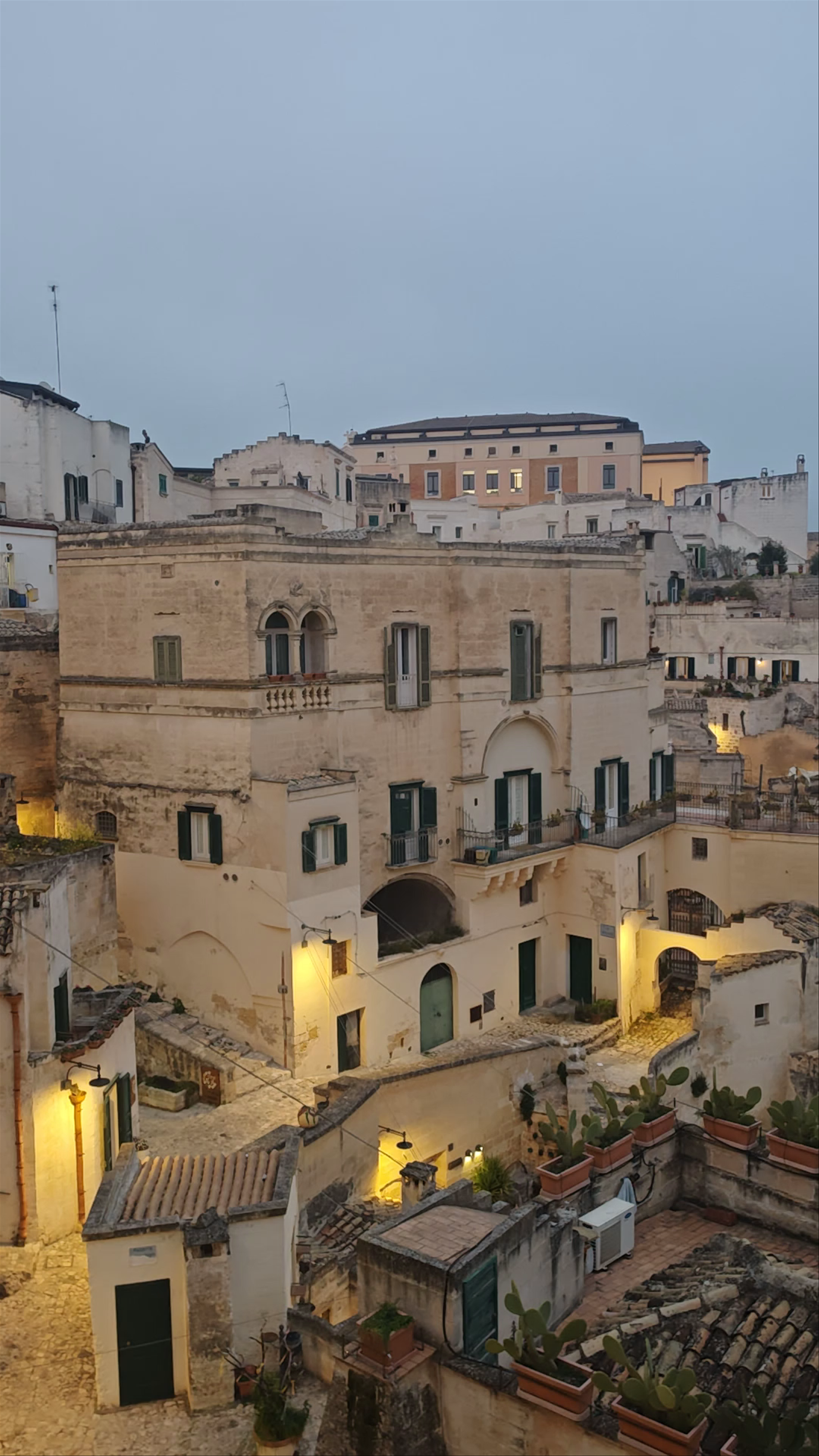 Enchanting Evening Views at Belvedere Luigi Guerricchio, Matera