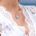 Larimar Floating Heart Necklace 