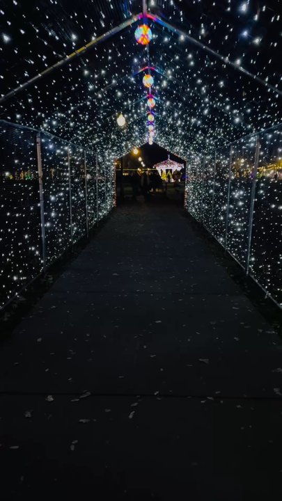 Windsor SMART Station and Pathway - Windsor is Festive during the Holidays - Public Transportation Near Me - Windsor, California