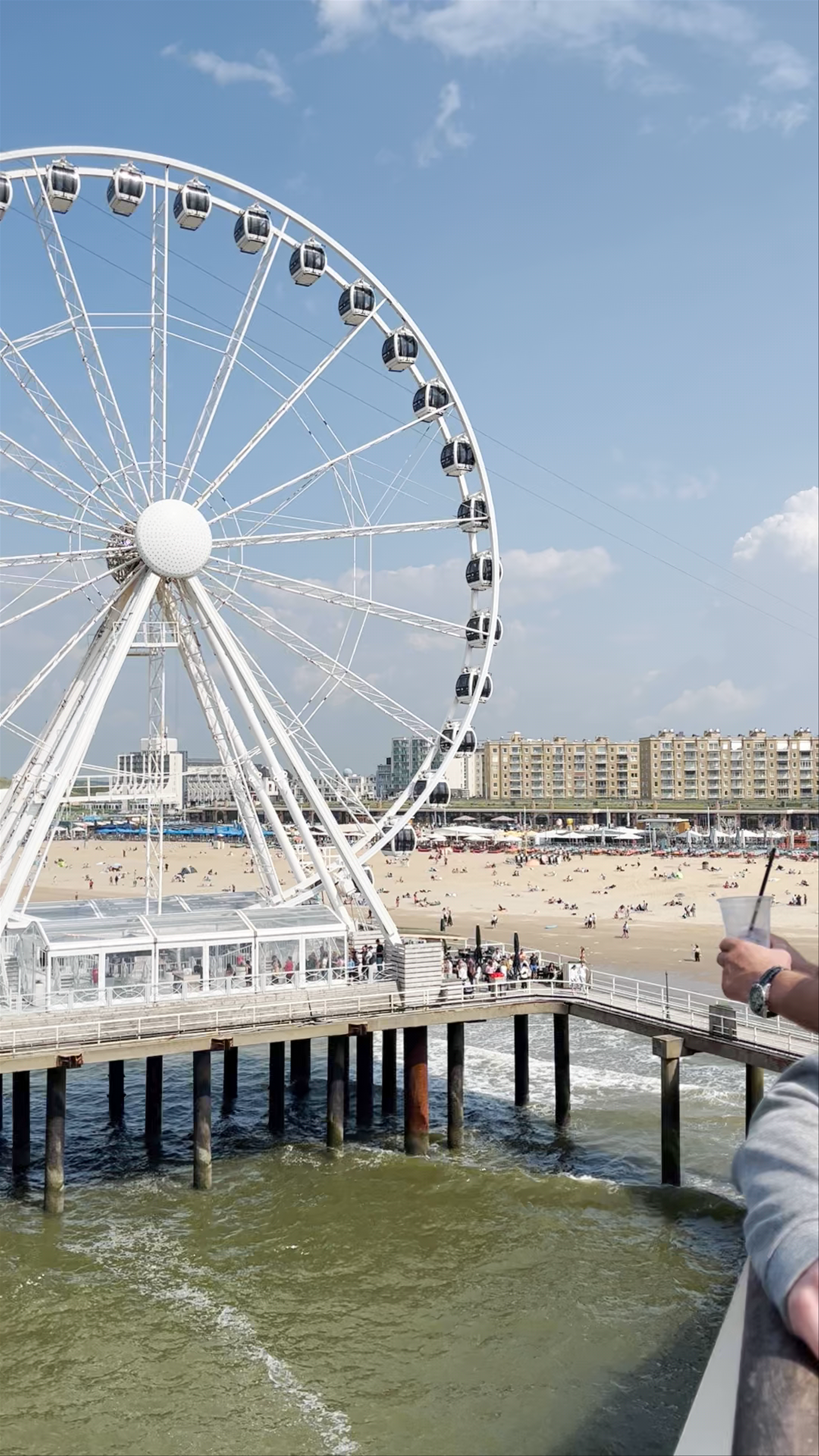De Pier Ferris Wheel and Beach Life in The Hague