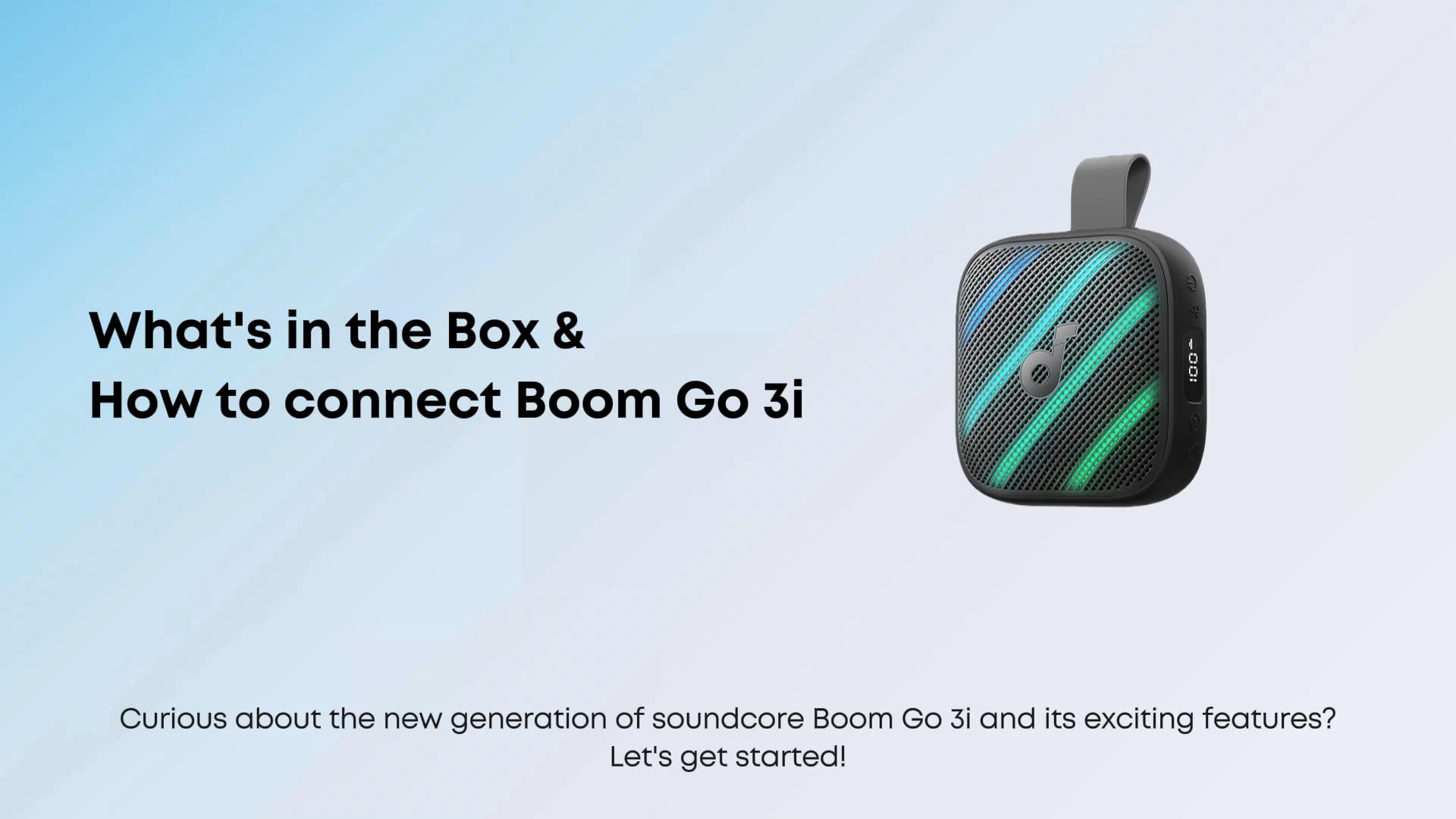 ANKER - SOUNDCORE Boom Go 3i Portable Bluetooth Speaker ( 15W ) - Black