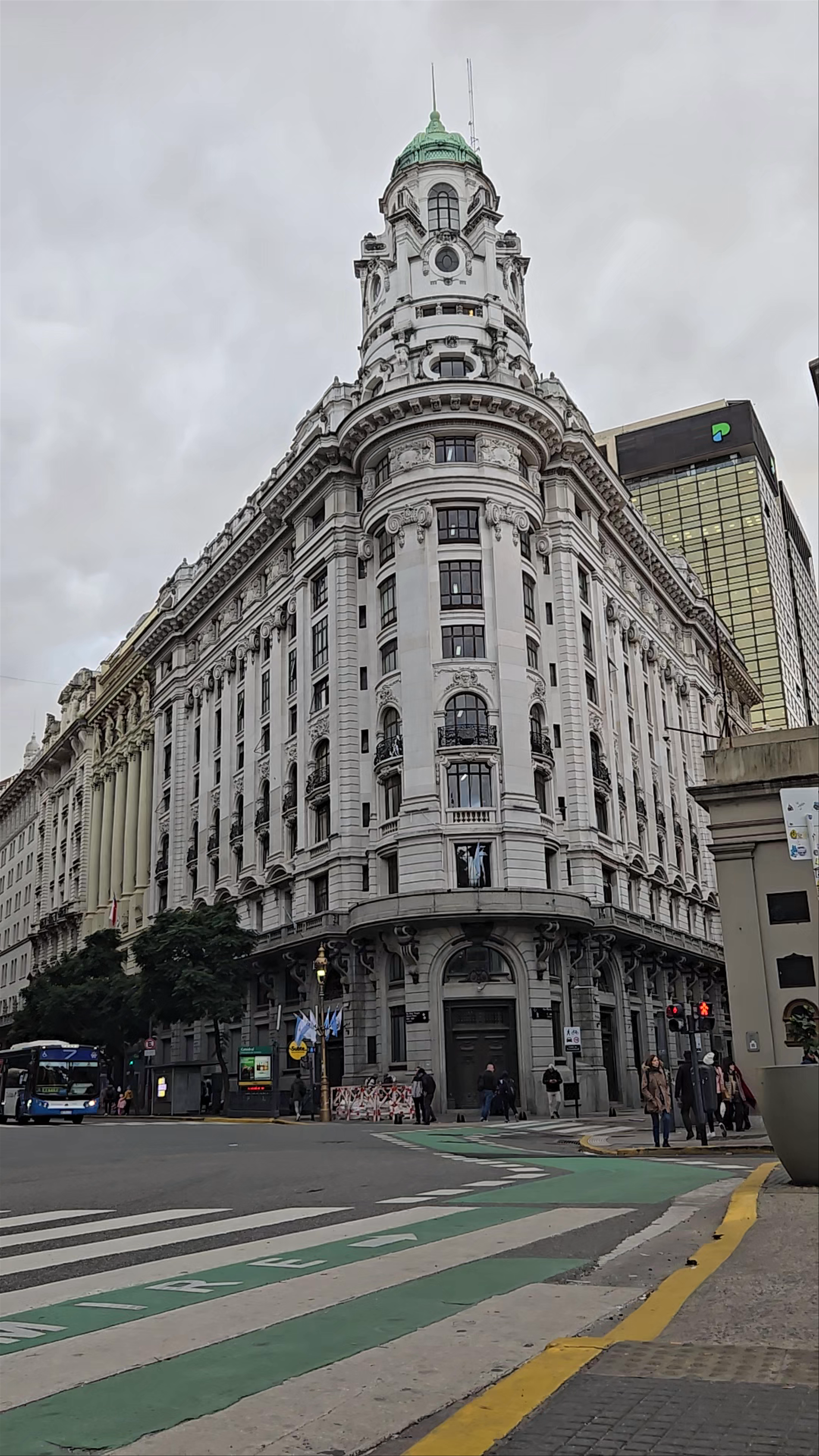 Historic Architecture and Urban Life at Diagonal Norte & San Martín, Buenos Aires