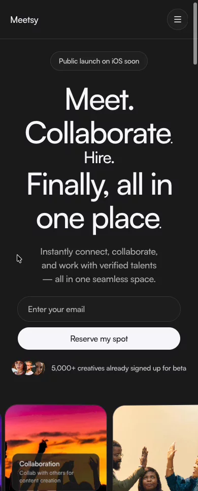 Meetsy — Launch Site