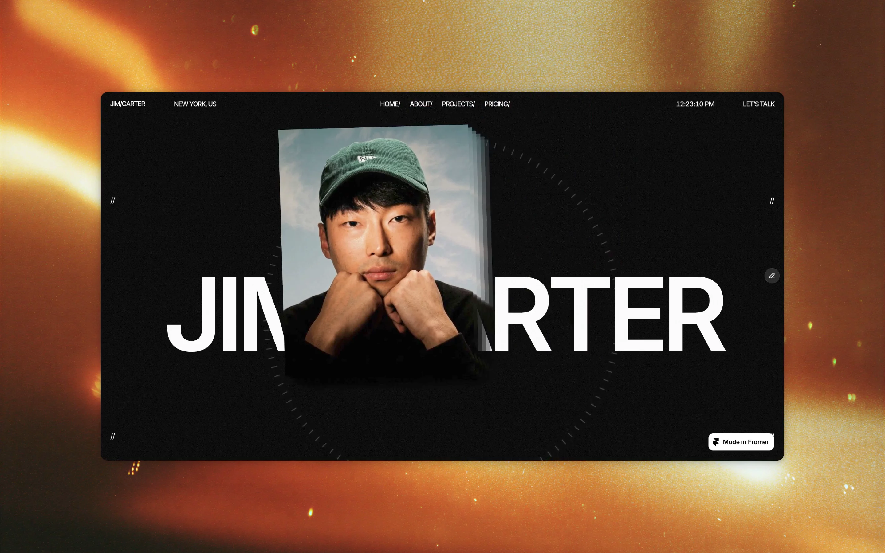 👋 Meet Jim Carter.A clean and modern portfolio Framer template for designers, developers, freelancers, and creatives to showcase their work with style.Check it: DESIGN MONKS#Framer #FramerTemplates #Portfolio #PersonalPortfolio #WebDesign #NoCode #UIDesign #CreativePortfolio #WebsiteTemplate #DesignMonks