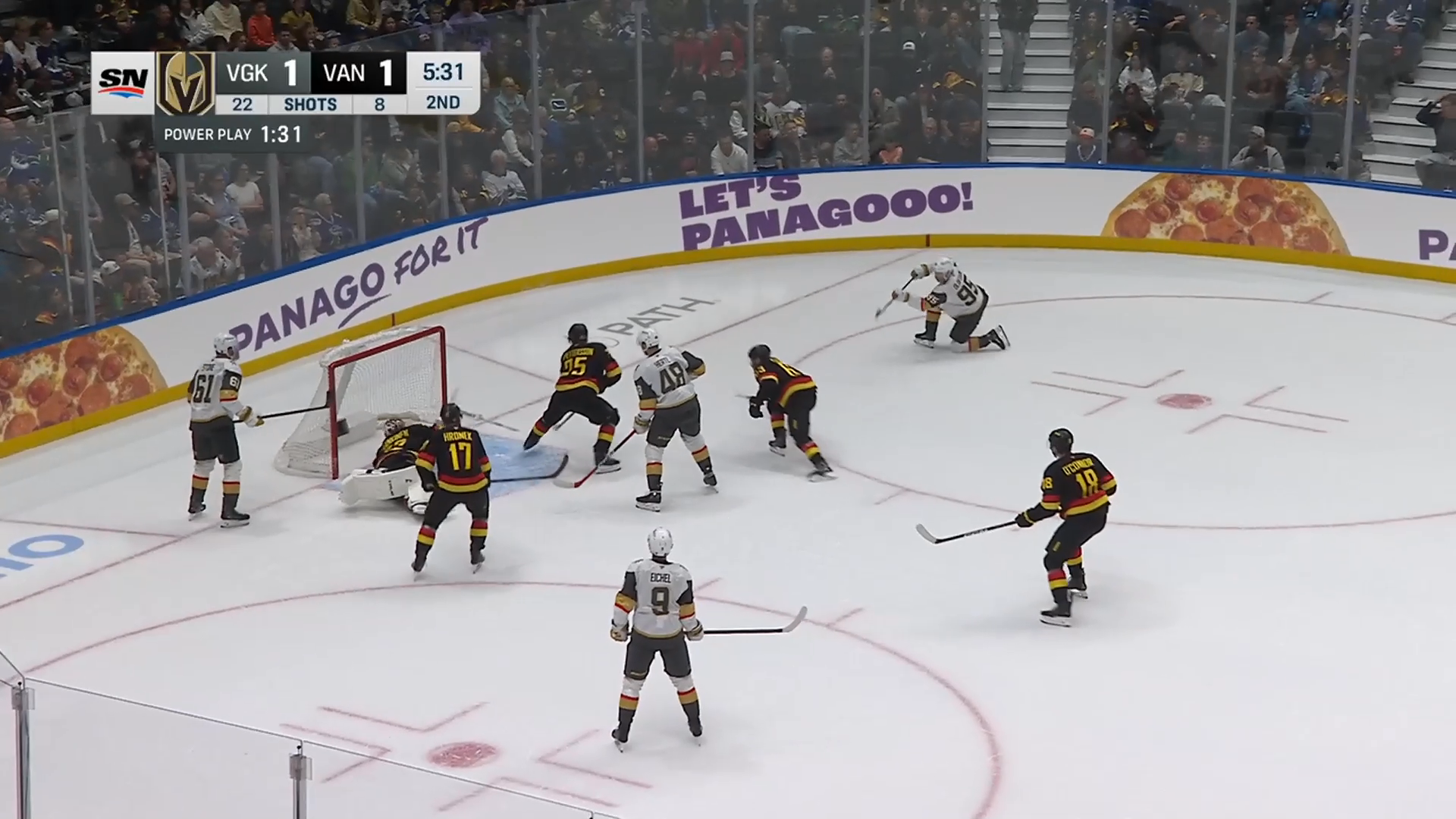 Gatcomb Answers 34 Seconds Later as Golden Knights Edge Canucks · Oct. 4, 2026