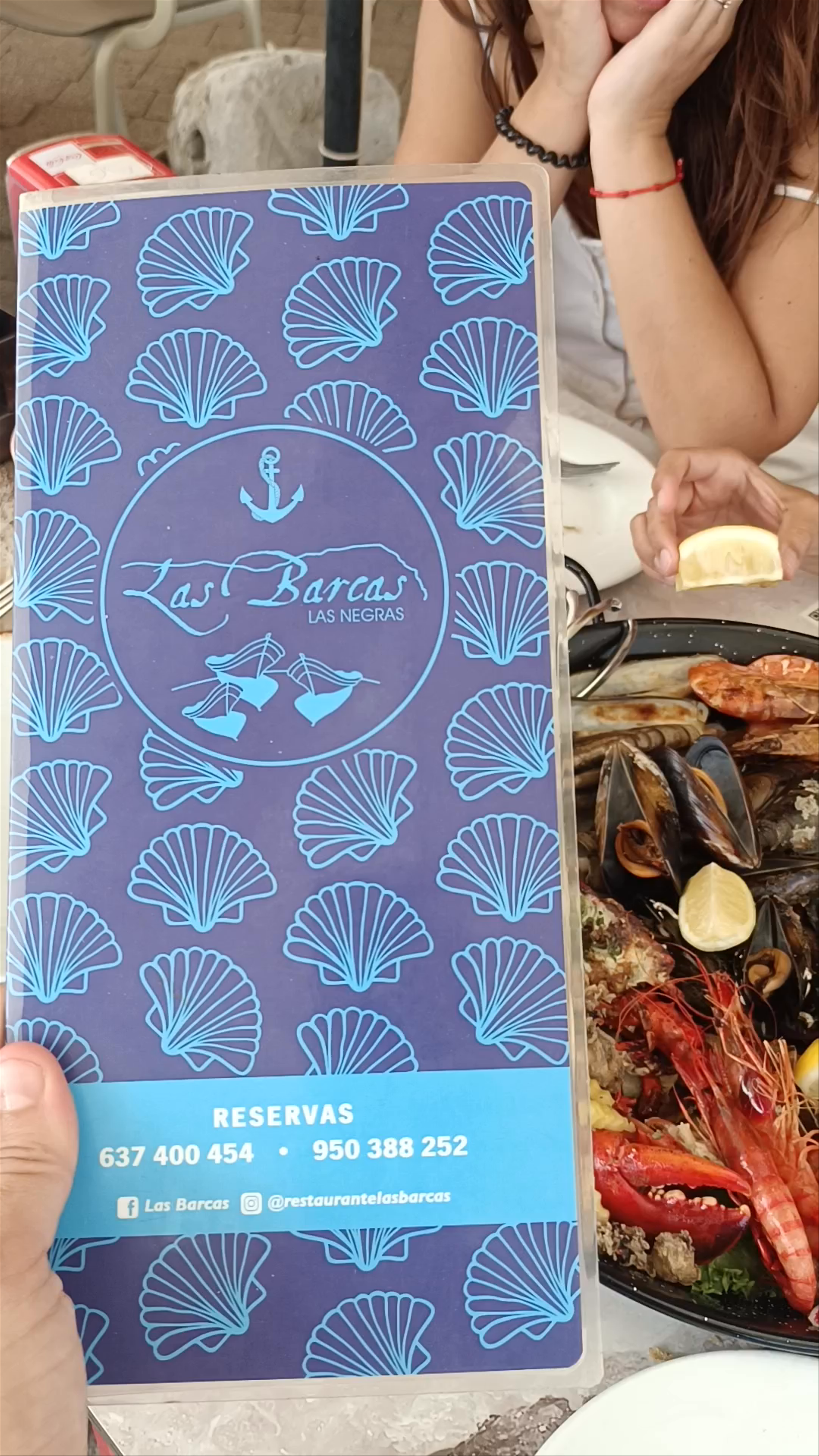 Seafood Feast at Restaurante Las Barcas in Las Negras, Spain