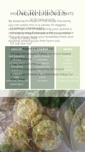 Staple Recipe | On The Go Breakfast Quiche