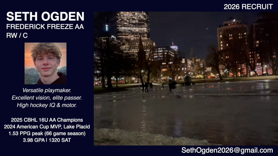 Seth Ogden - 2026 Ice Hockey Recruit | Technical Skills