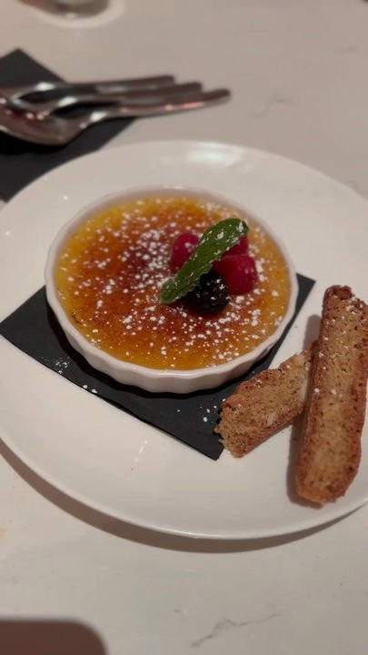 Taverna - Don't forget desert and order the Vanilla Crème Brulee - Italian Near Me - Austin, Texas