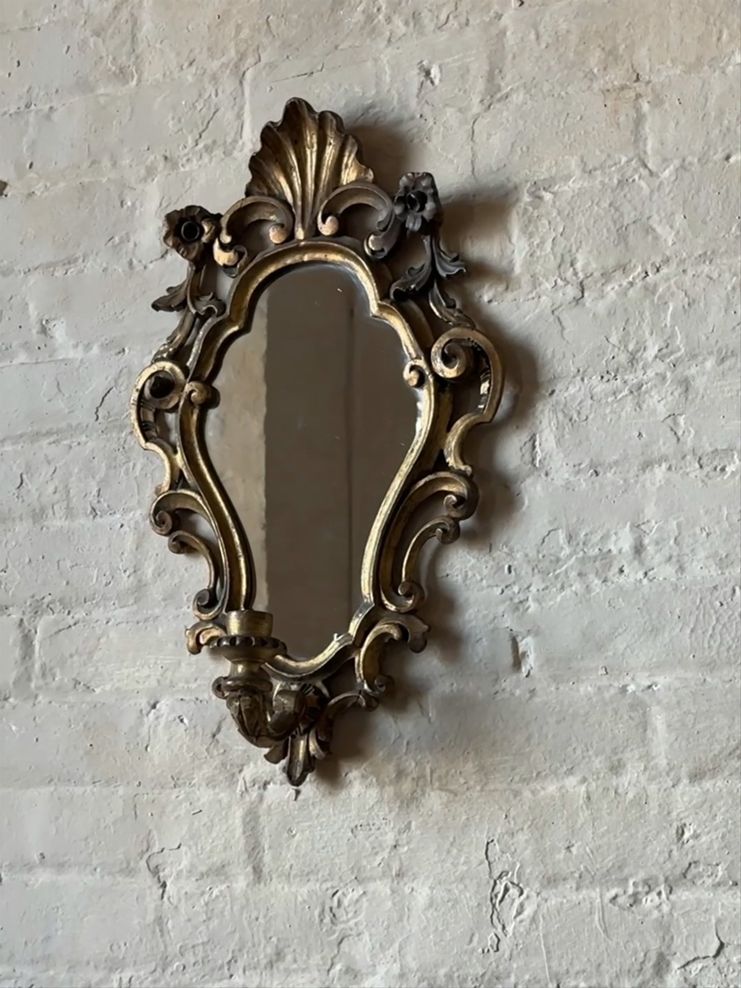 Gilt Mirror Candle Sconce
