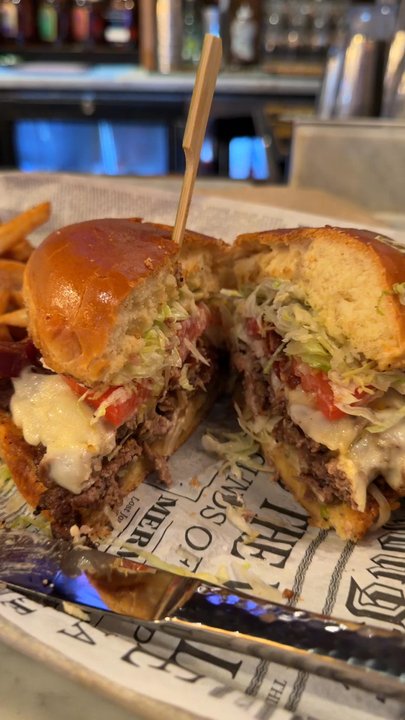 Guy Fieri's Mt. Pocono Kitchen - Philly Cheese Steak Burger!....Soooo Good!! - American Near Me - Mount Pocono, Pennsylvania