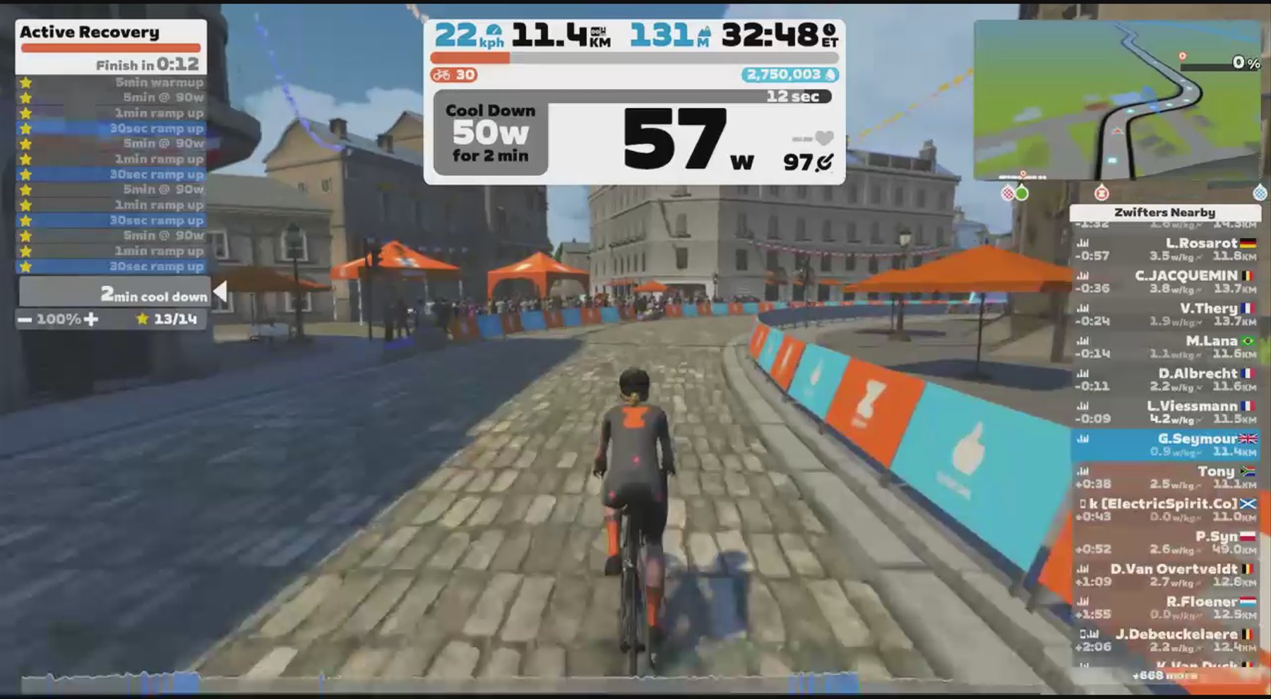 Zwift - Active Recovery in France