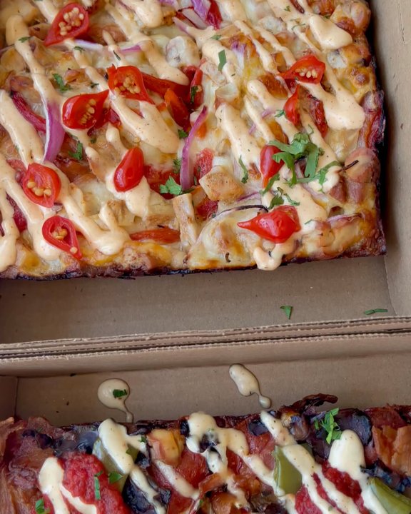 Detroit Pizzeria - Why have one pizza when you can have FOUR!  LOL! - Pizza Near Me - Toronto, Ontario