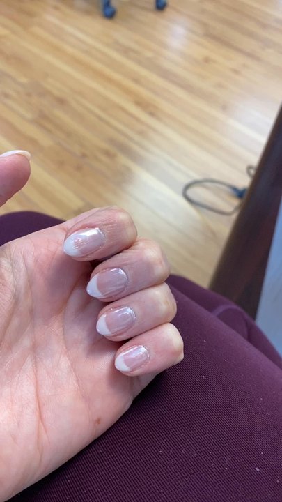 Icare Nails & Spa - American nails dip with chrome on top. - Nail Salons Near Me - Chesterfield, Missouri